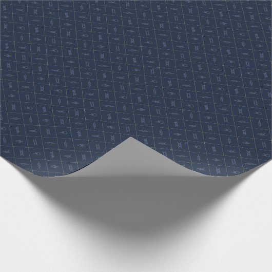 Nautic Rope Knot Pattern Geschenkpapier (Ecke)