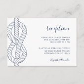 Nautic Rope Knot Wedding Reception Begleitkarte (Vorderseite)