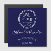 Nautic Rope Kreath Save the Date Magneteinladung (Vorne/Hinten)