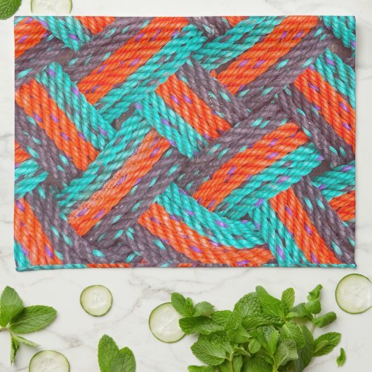 Nautic Rope Mat Thunder_Cove Geschirrtuch (Gefaltet)