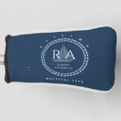 Nautic Rope Monogram Navy Golf Headcover (Vorderseite)