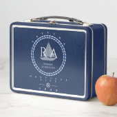 Nautic Rope Monogram Navy Metall Brotdose (Beispiel)