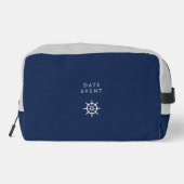 Nautic Rope Monogram Navy Waschbeutel (Rückseite)