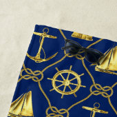 Nautic Rope Navy Blue and Gold Rope Strandtuch (Beispiel)