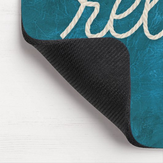 Nautic Rope Relax auf Aquamarin Mousepad (Ecke)
