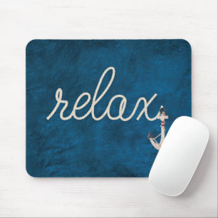 Nautic Rope Relax on Blue Mousepad
