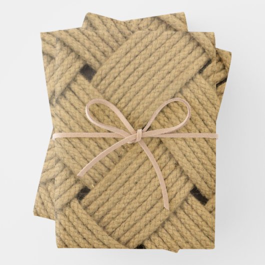 Nautic Rope Weave Foto Print Geschenkpapier Set (Beispiel)