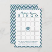 Nautic Rudder Zigzag Brautparty Bingo Cards (Vorne/Hinten)