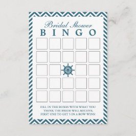 Nautic Rudder Zigzag Brautparty Bingo Cards