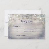 Nautic Rustic Horizontal Wedding RSVP Karte (Vorderseite)