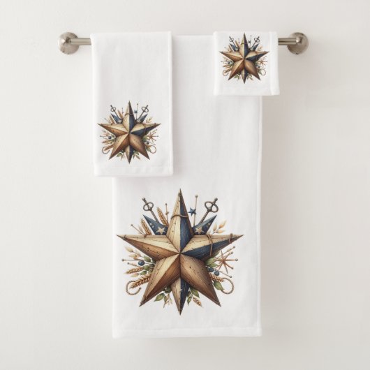 Nautic Rustic Star Badhandtuch Set (Insitu)