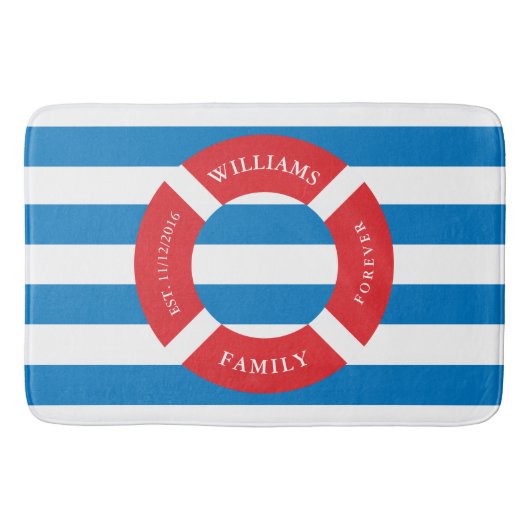 Nautic Safe Circle Monogram Large Bath Mat Badematte (Vorderseite)