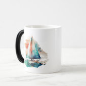 Nautic Sail Boat Coffee Tasse (Vorderseite Links)