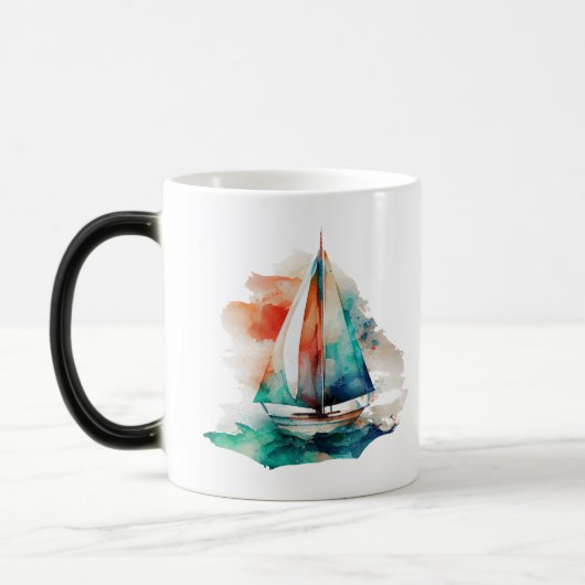Nautic Sail Boat Coffee Tasse (Links)