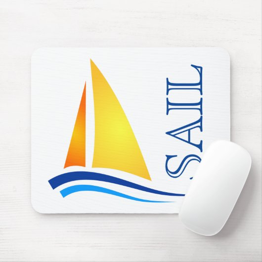 Nautic Sail Modern Mousepad (Mit Mouse)