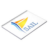 Nautic Sail Modern Notizblock (Linke Seite)