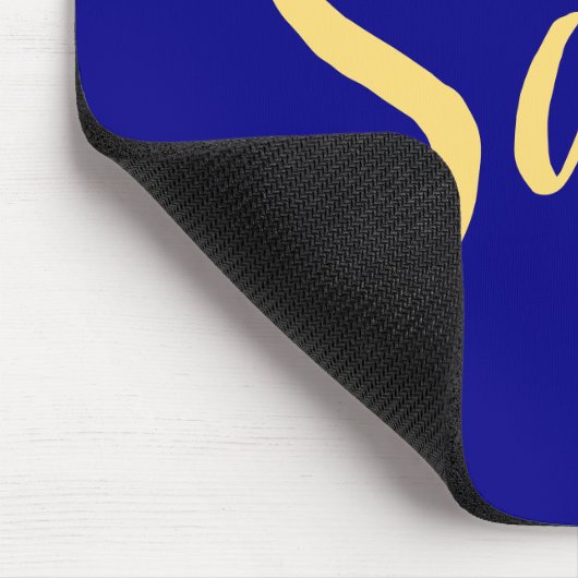 Nautic SAIL Text Royal Navy Blue Background Mousepad (Ecke)