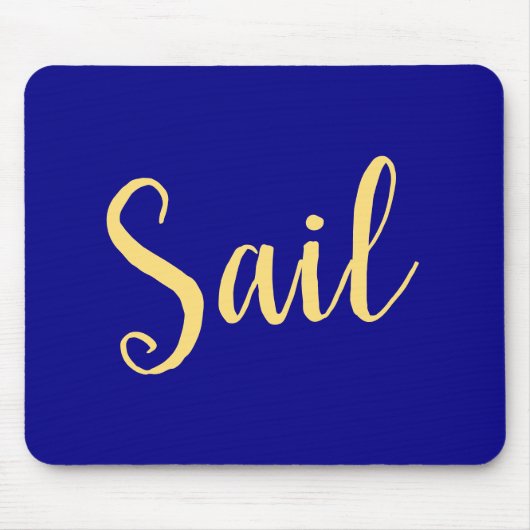 Nautic SAIL Text Royal Navy Blue Background Mousepad (Vorne)