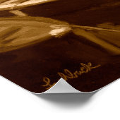 Nautic Sailboat Art Poster (Ecke)