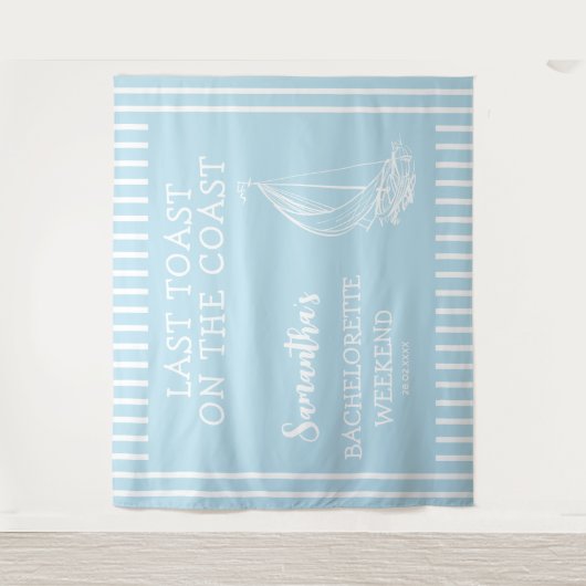 Nautic Sailboat Junggeselinnen-Abschied gestern To Wandteppich (Vorderseite)