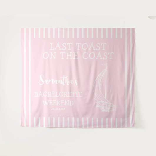 Nautic Sailboat Junggeselinnen-Abschied gestern To Wandteppich (Vorderseite (Horizontal))