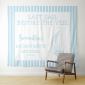 Nautic Sailboat Junggeselinnen-Abschied Letztes Se Wandteppich (Beispiel (Horizontal))