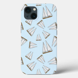 Nautic Sailboat Sailing Adventure Light Blue Case-Mate iPhone Hülle
