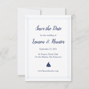 Nautic Sailboat Save the Date