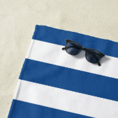 Nautic Sailboat Stripe Blue Monogram Strandtuch (Beispiel)