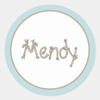 Nautic Sailboat Upsherin Runder Aufkleber