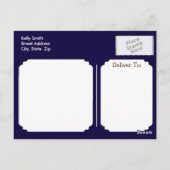 Nautic Sailboat Vielen Dank Postkarte (Rückseite)