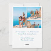 Nautic Sailboat Weihnachtskarte Feiertagskarte (Rückseite)