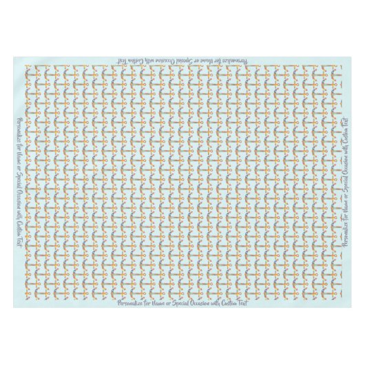 Nautic Sailing Anchor Retro 60er Farbiges Muster Tischdecke (Vorderseite (Horizontal))