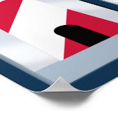 Nautic Sailing Design Poster (Ecke)