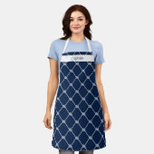 Nautic Sailing Rope Navy Blue Schürze (Getragen)