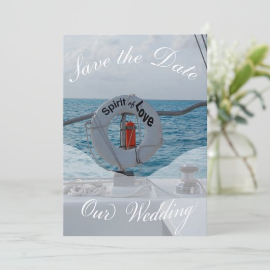 Nautic Sailing Save the Date (Stehend Vorderseite)