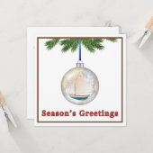 Nautic & Sailing Weihnachtskarte Karte (Vorderseite/Rückseite Beispiel)