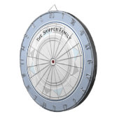 Nautic Sailor Blue Ocean Personalisiert Dartboard Dartscheibe (Vorderseite rechts)