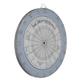 Nautic Sailor Blue Ocean Personalisiert Dartboard Dartscheibe (Vorderseite Links)