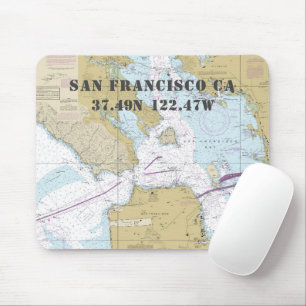 Nautic San Francisco CA Latitude Longitude Mousepad