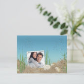 Nautic Save the Date Ankündigungspostkarte (Stehend Vorderseite)