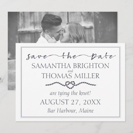 Nautic Save the Date | Die Bindung des Knotens (Vorne/Hinten)