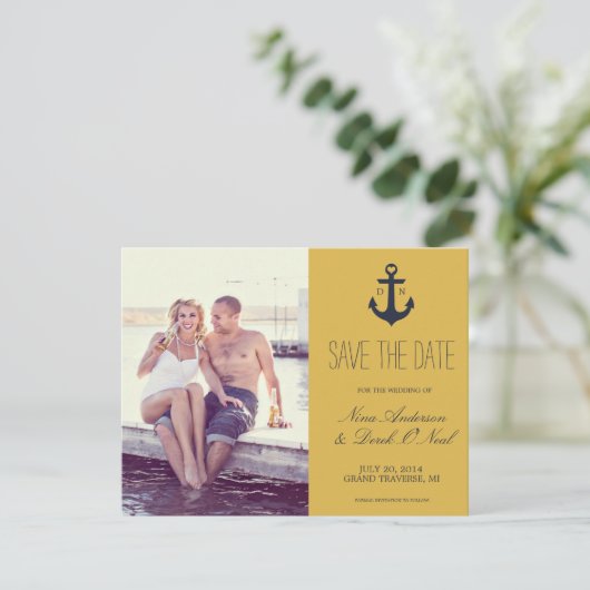 Nautic Save the Date | Hochzeit (Stehend Vorderseite)