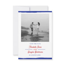 Nautic Save the Date Rustic Blue Paint Foto