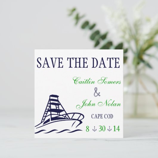 Nautic Save the Date Wedding (Stehend Vorderseite)