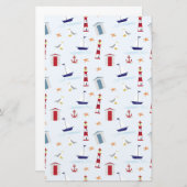 Nautic Scrapbook Paper Briefpapier (Vorne/Hinten)