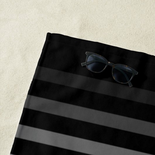 Nautic Sea Anchor Ihr Name oder Boot Black Strandtuch (Beispiel)