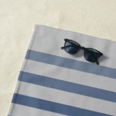 Nautic Sea Anchor Ihr Name oder Boot Blue & Grau Strandtuch (Beispiel)