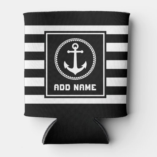 Nautic Sea Anchor Ihr Name oder Boot entzogen Dosenkühler (Vorderseite)