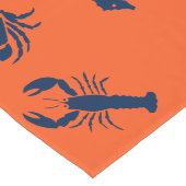 Nautic Sea Animals Muster Hummerkrabbe Seepferd Großer Tischläufer (Ecke)